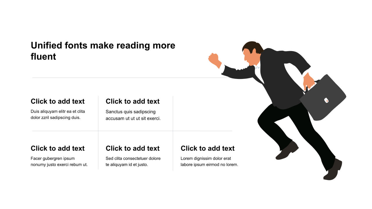 多色圆形扁平5项PPT列表