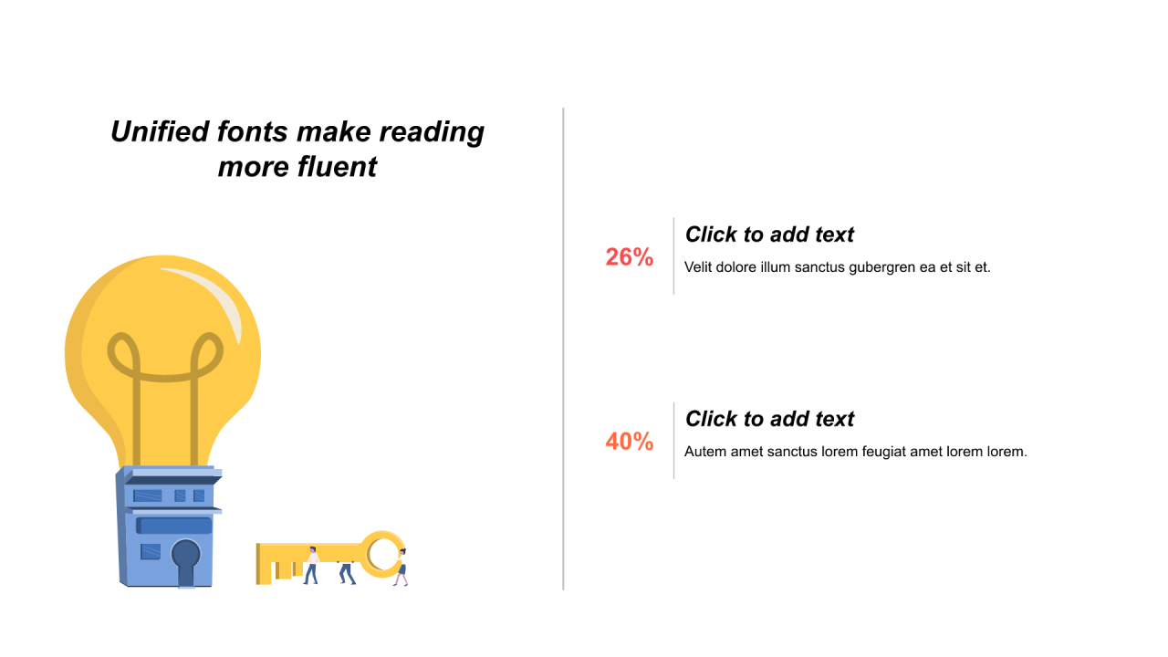 多色线条扁平6项PPT列表