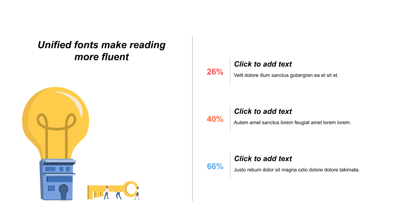 多色线条扁平6项PPT列表