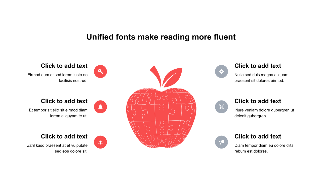 多色插画扁平6项PPT列表