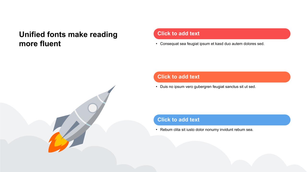 多色圆形扁平3项PPT列表