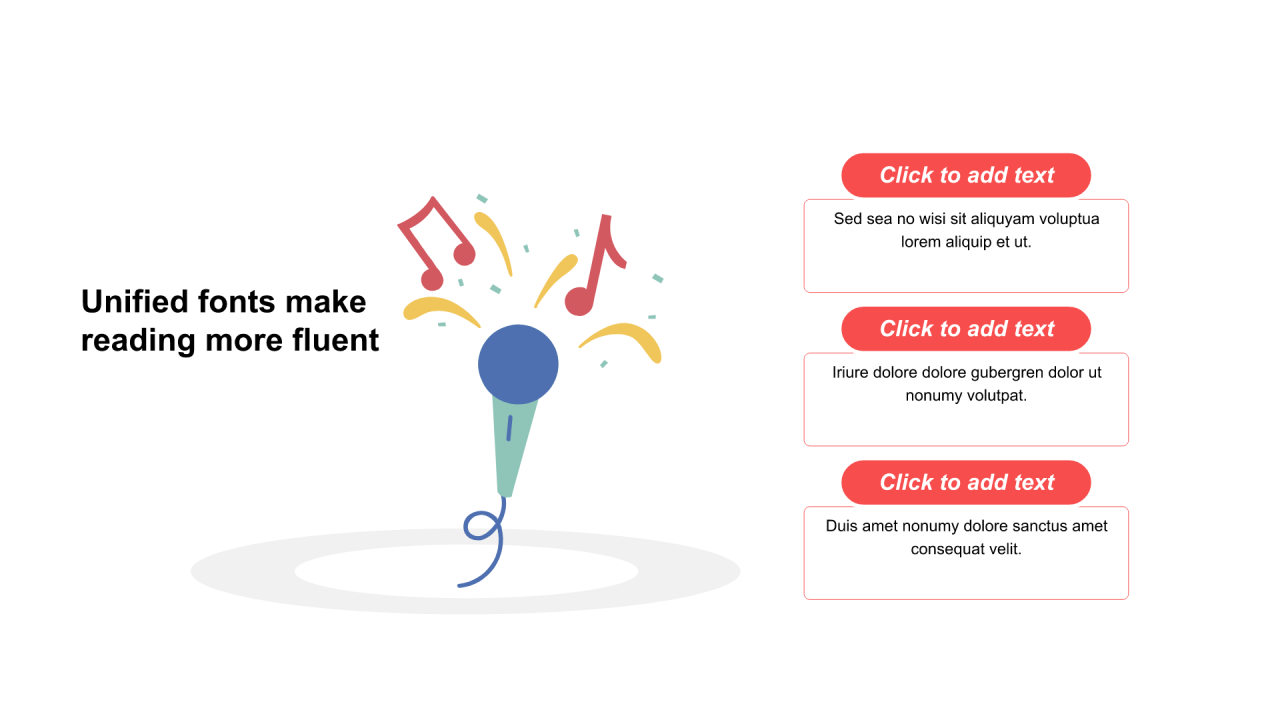 多色圆形扁平3项PPT列表