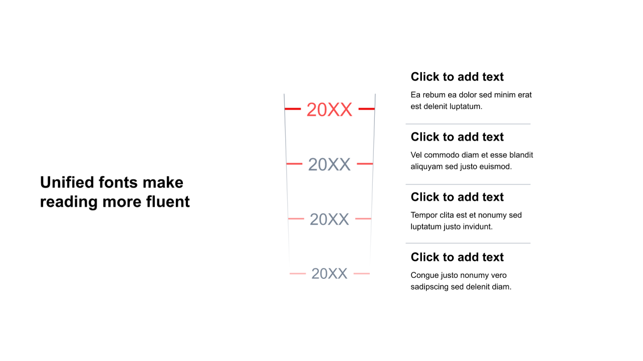 多色线条扁平5项PPT列表