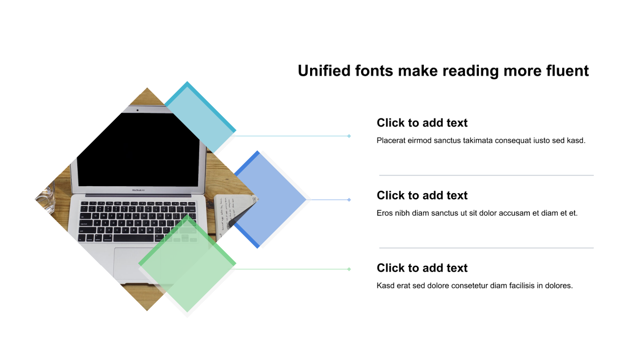 多色矩形扁平3项PPT列表