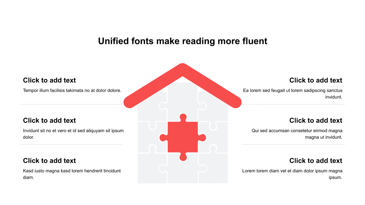 多色矩形扁平6项PPT列表