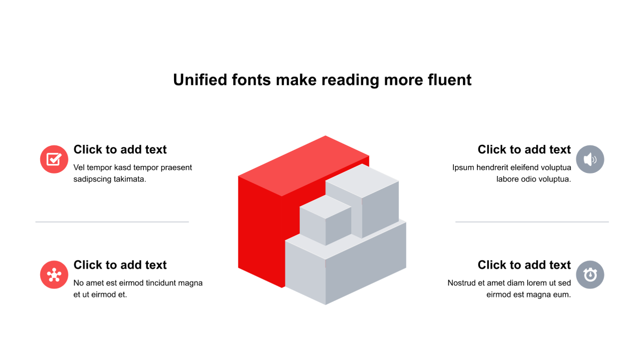 多色矩形扁平6项PPT列表
