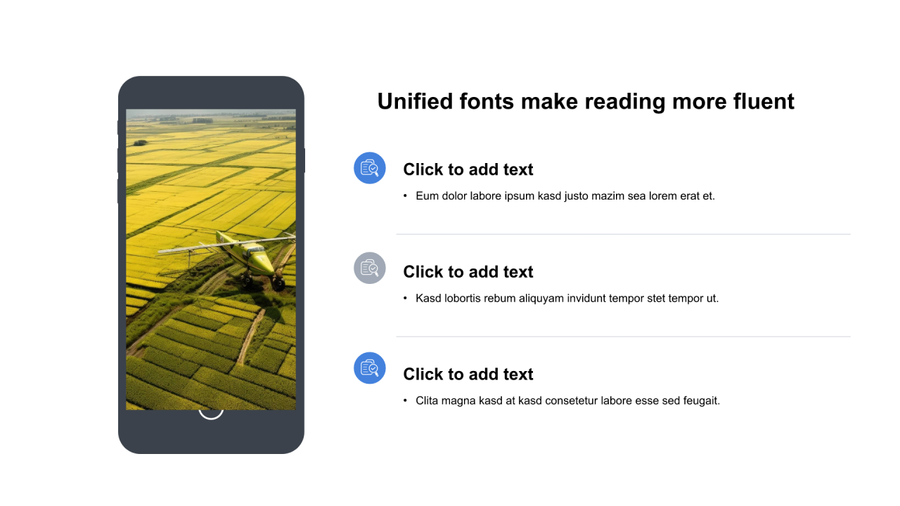多色圆形扁平3项PPT列表