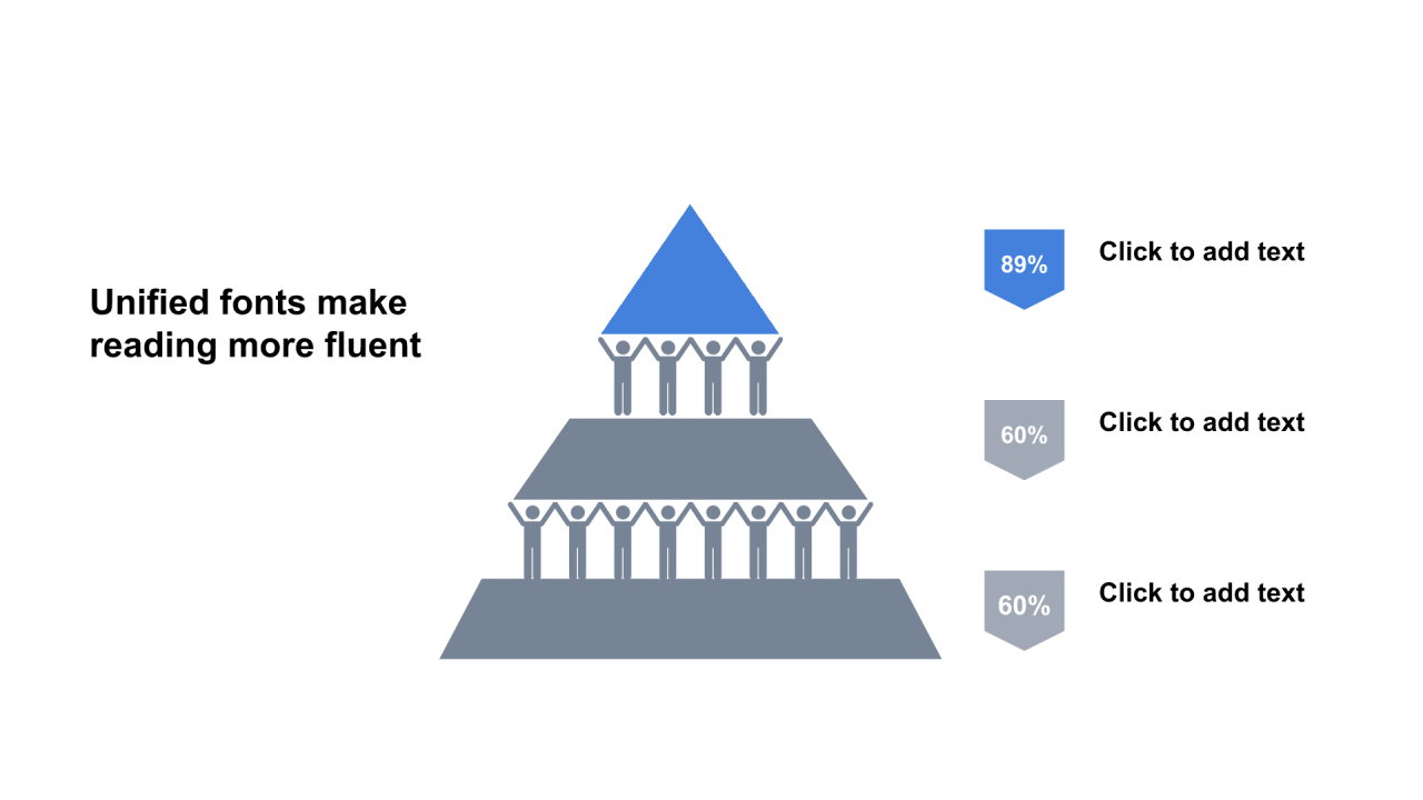 红色矩形扁平3项PPT棱锥