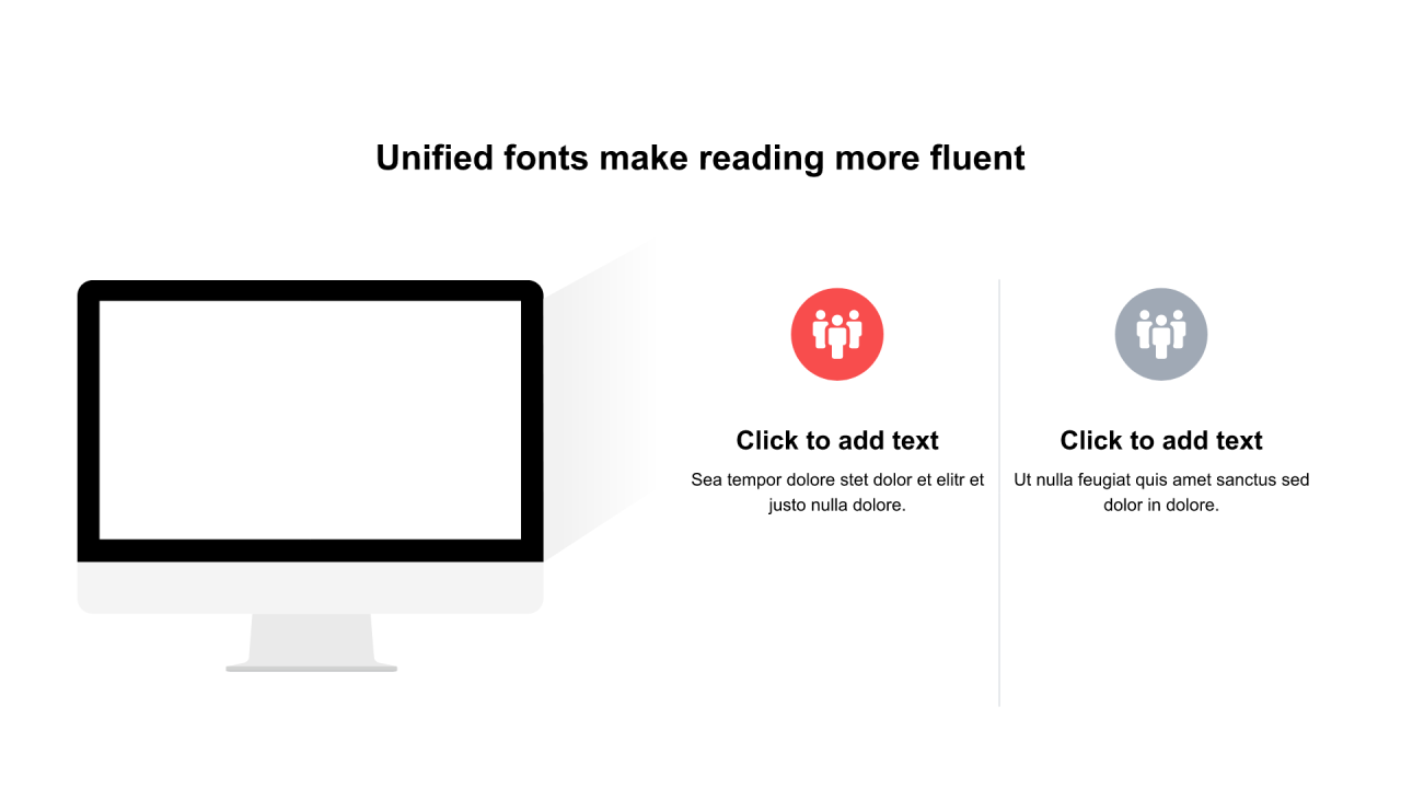 多色圆形扁平2项PPT关系