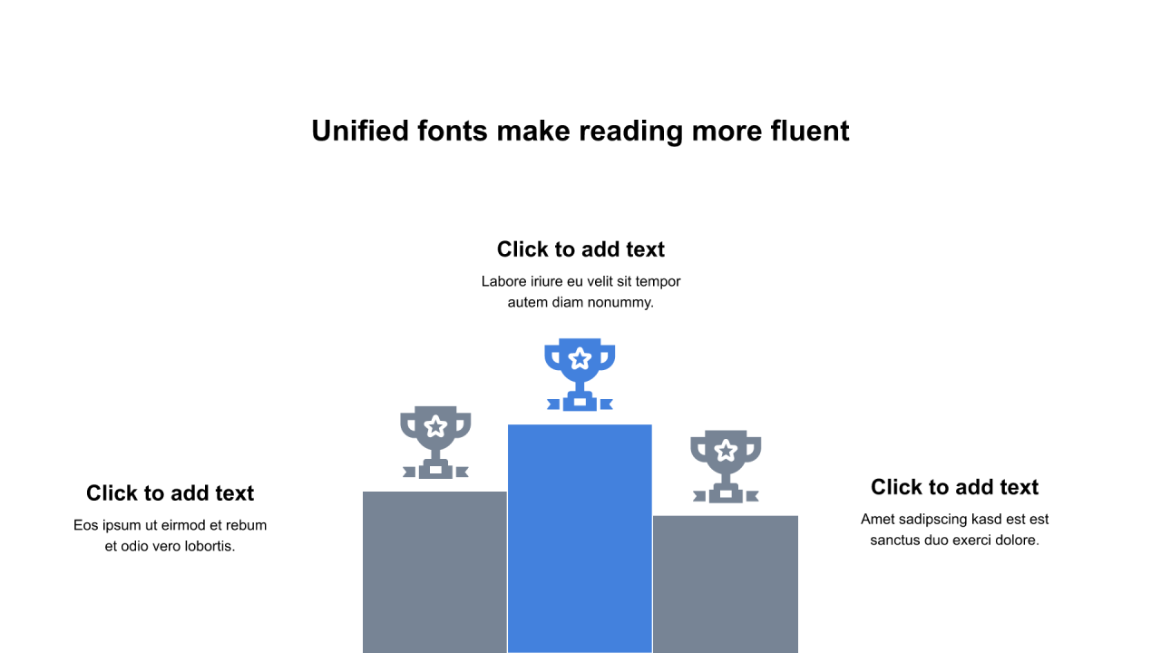 多色圆形扁平3项PPT列表