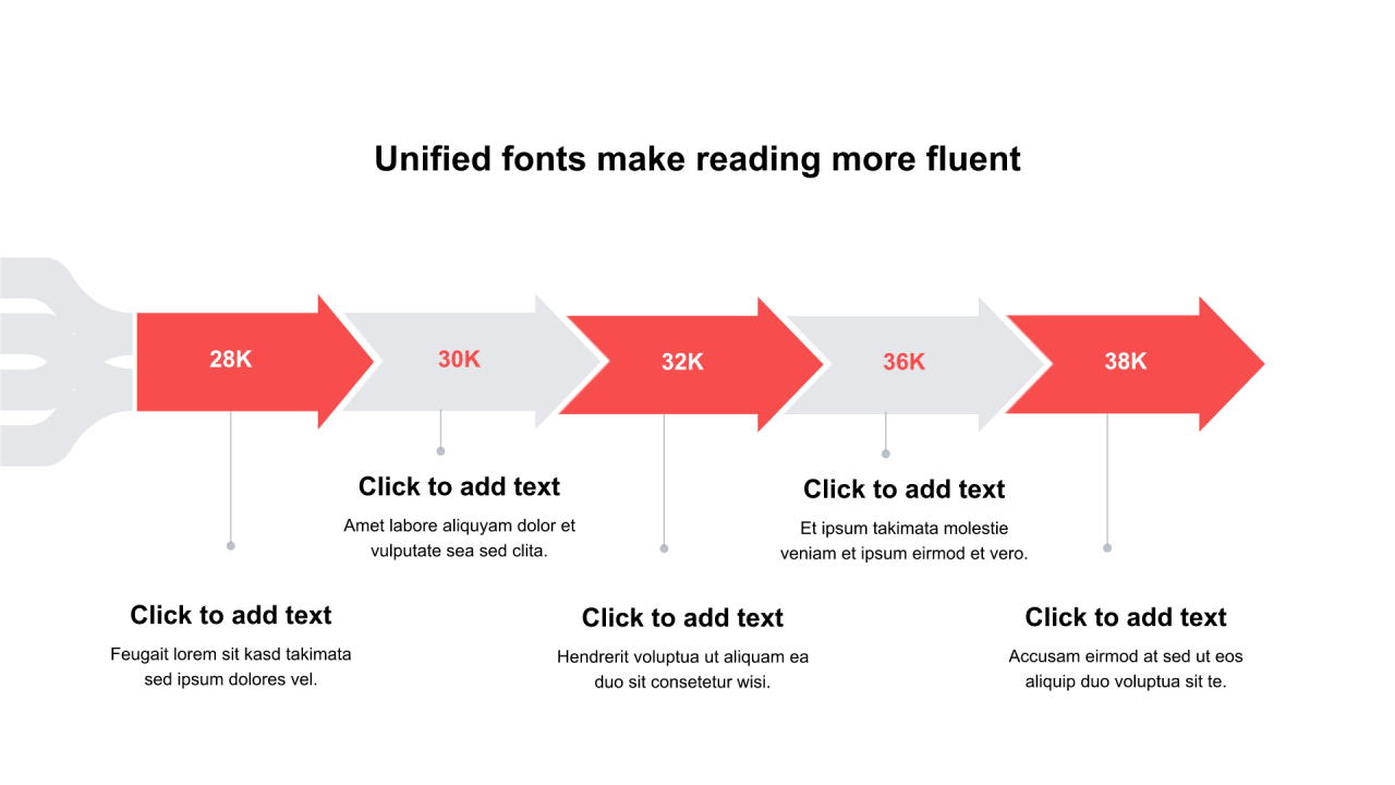 多色圆形扁平4项PPT流程