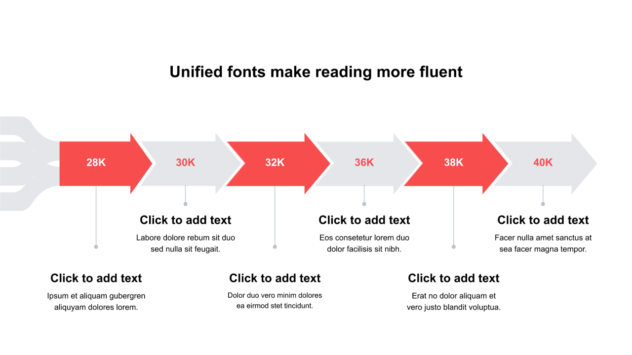 多色圆形扁平4项PPT流程