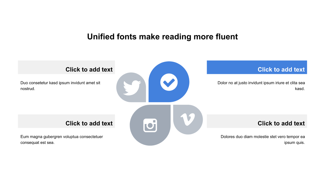 多色圆形扁平2项PPT列表
