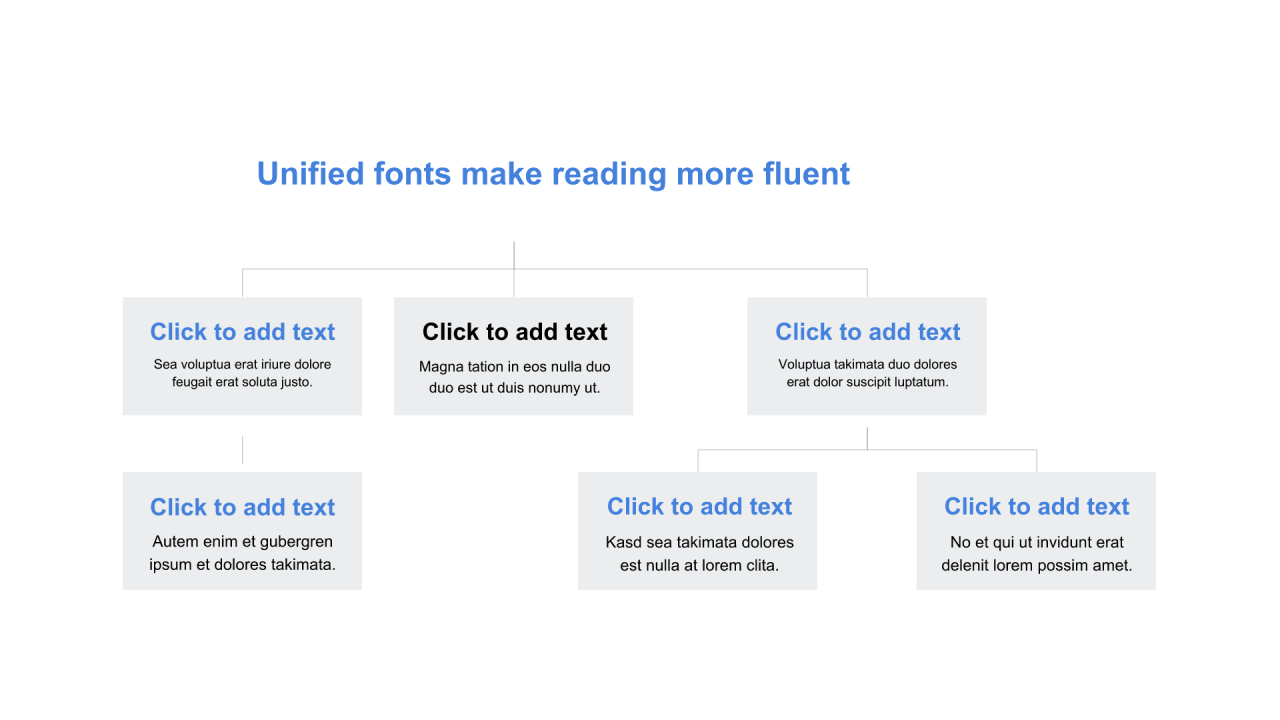 红色矩形扁平3项PPT层次结构