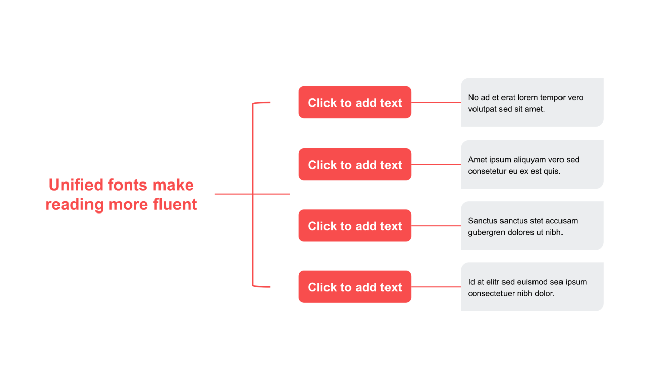 单色扁平3项PPT层次
