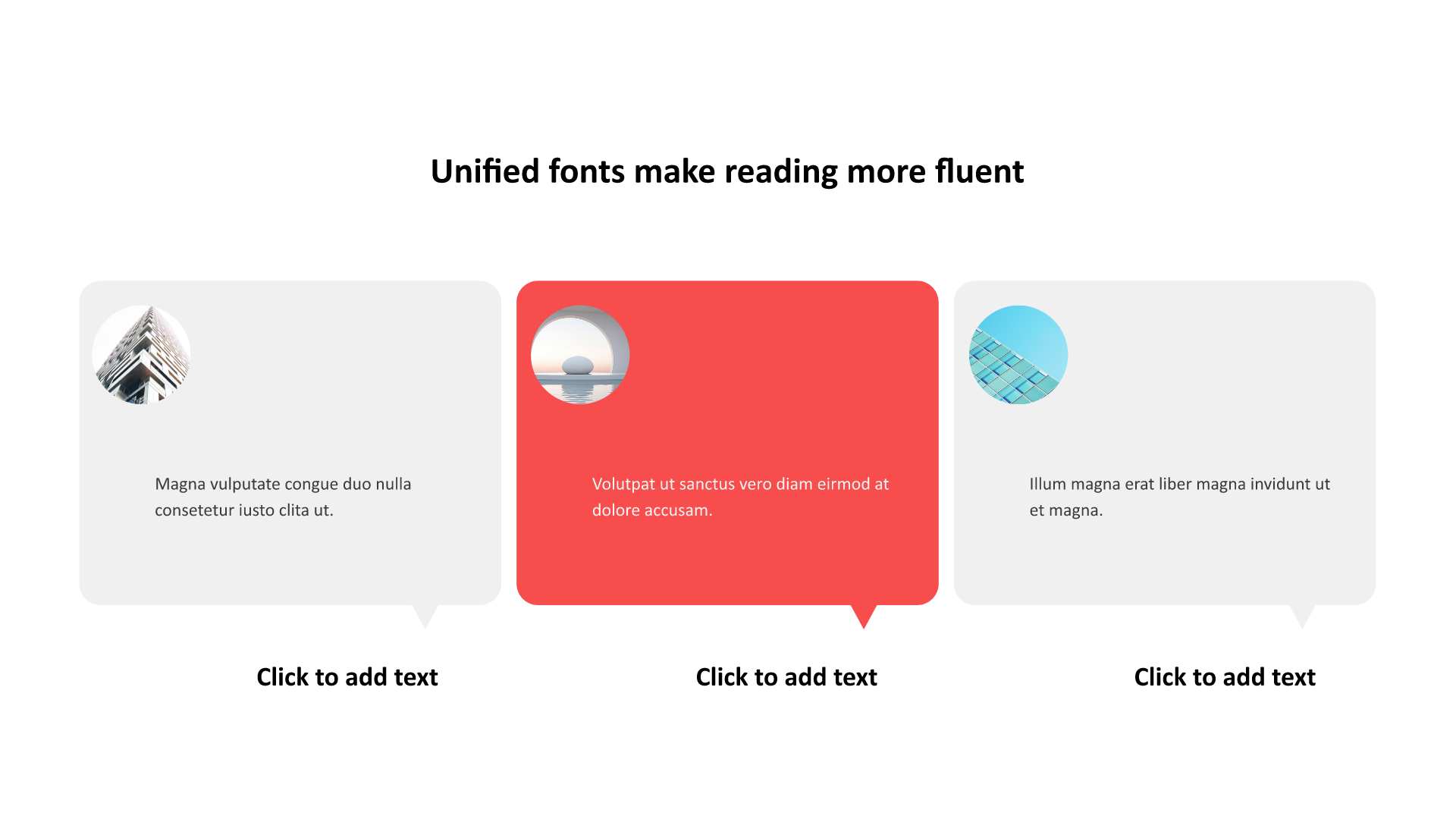 红色圆角矩形扁平3项PPT列表