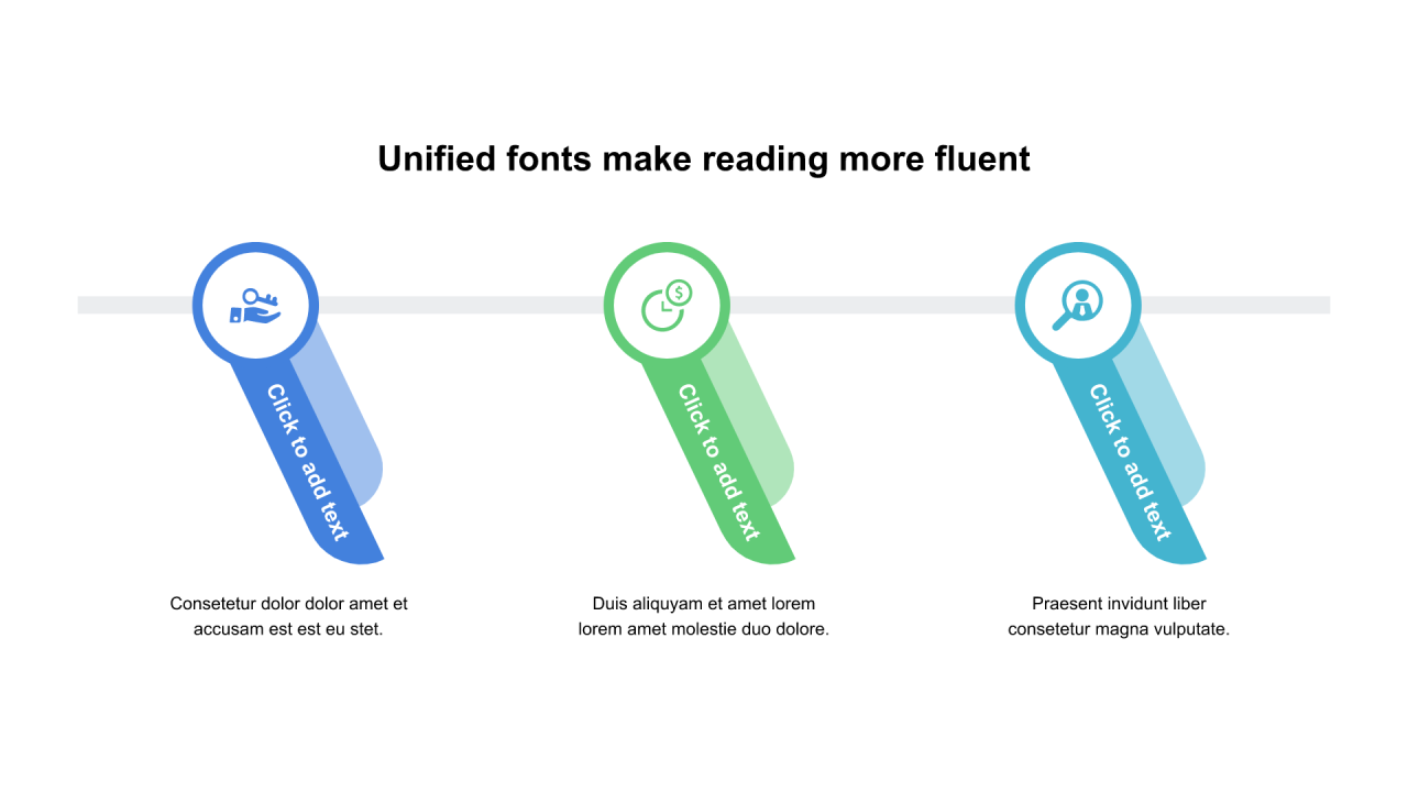 多色圆形扁平6项PPT流程