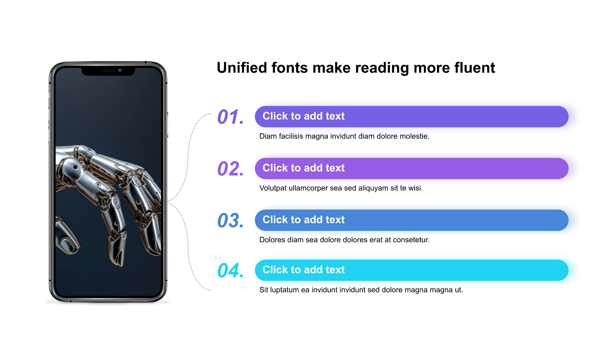 多色阴影2项PPT列表