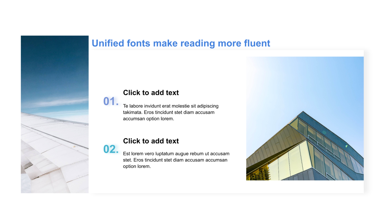 多色矩形阴影2项PPT列表