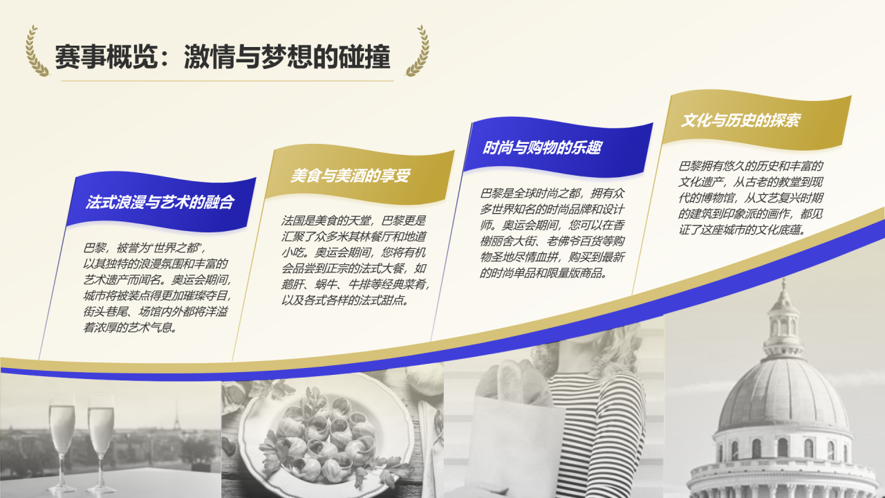 蓝色复古PPT流程