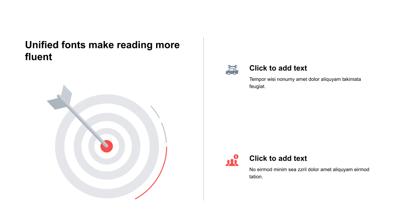 红色圆形插图扁平6项PPT列表