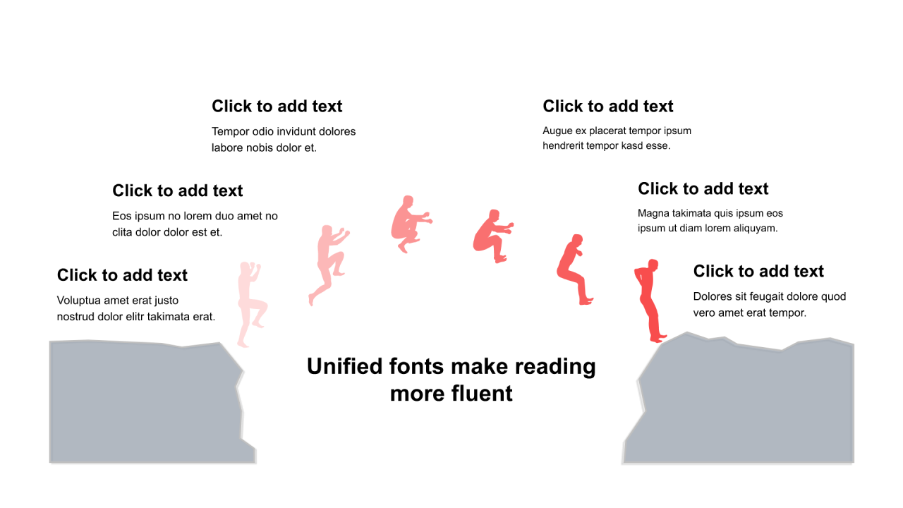 多色圆形扁平6项PPT流程