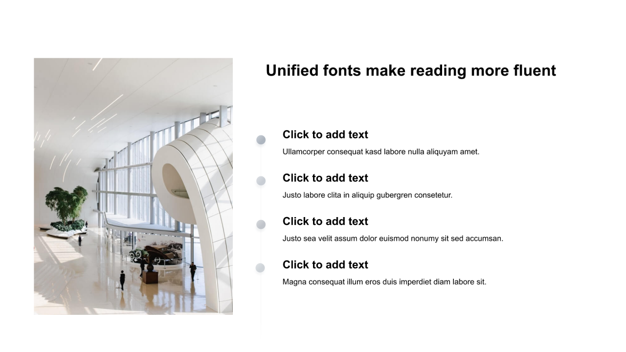 多色圆形渐变4项PPT列表