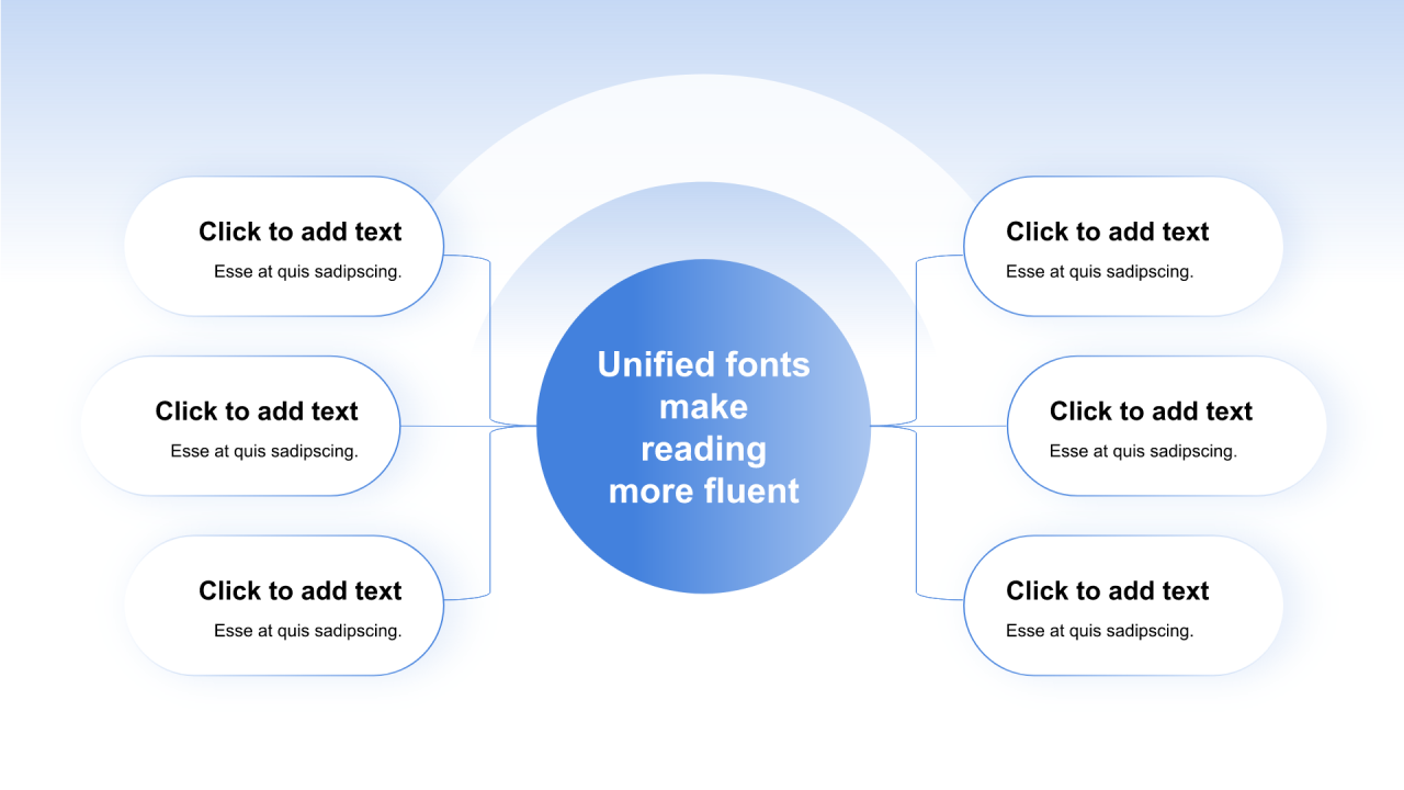 渐变纯文字PPT层次结构