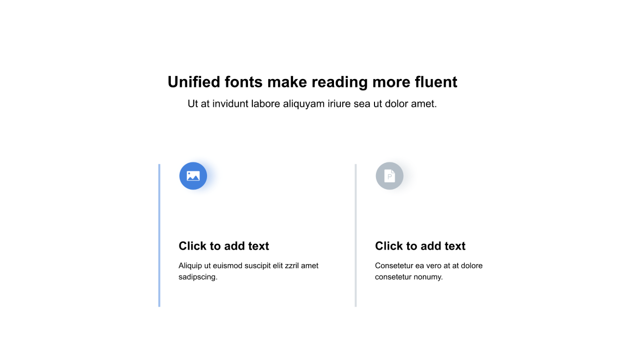 多色线形阴影2项PPT列表