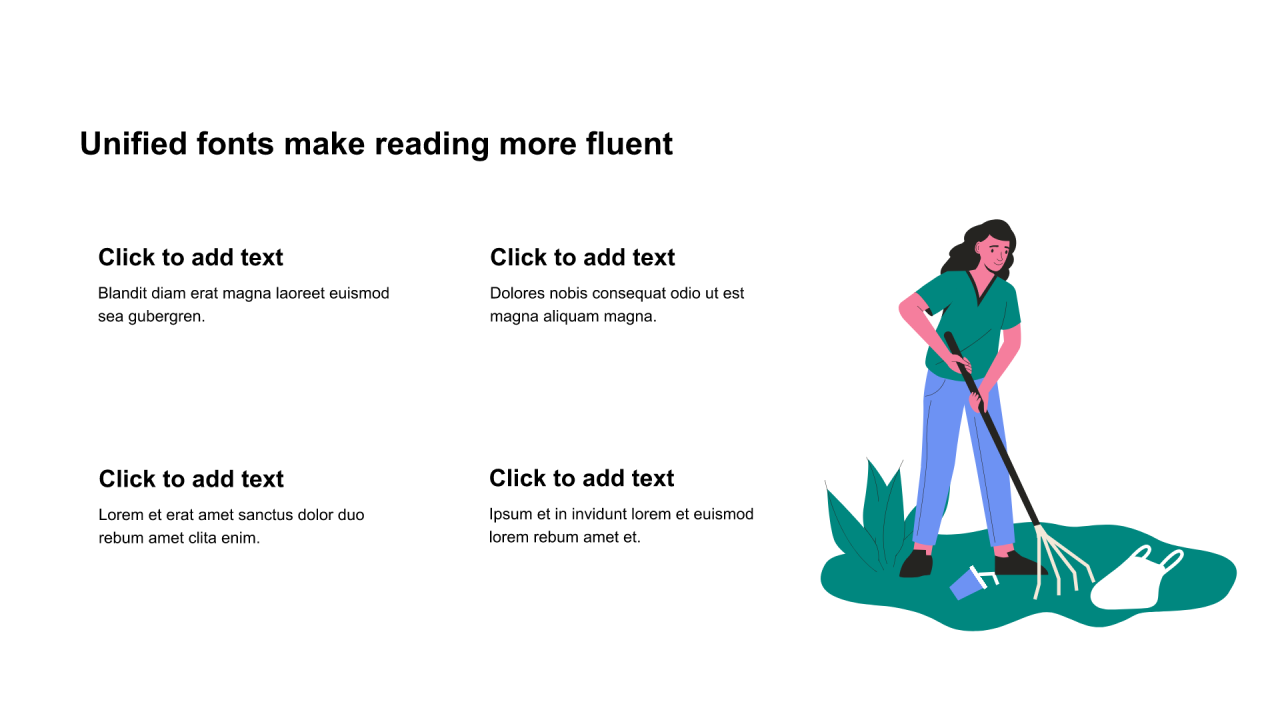 多色圆形扁平4项PPT流程