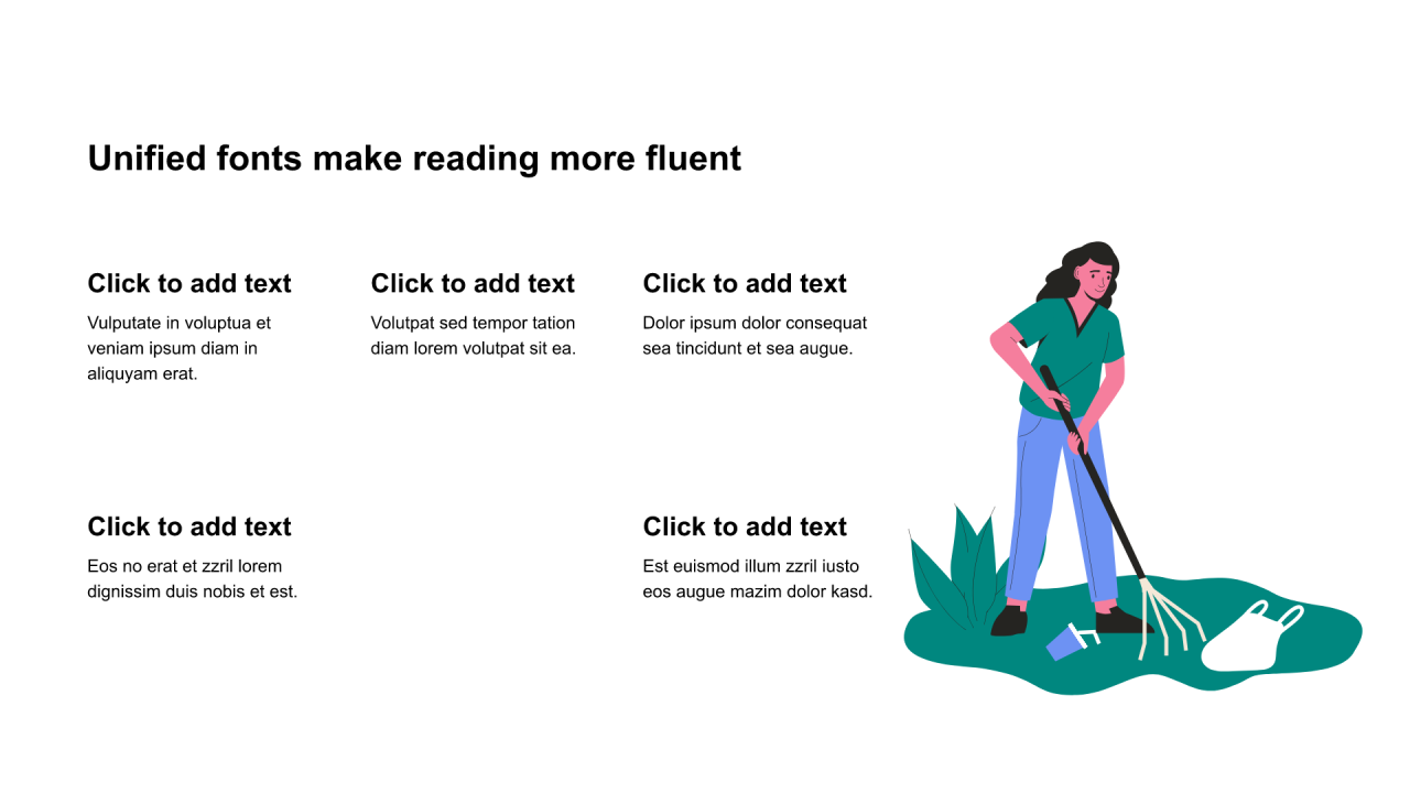 多色圆形扁平4项PPT流程