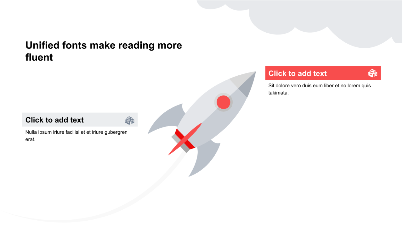 红色矩形扁平2项PPT关系