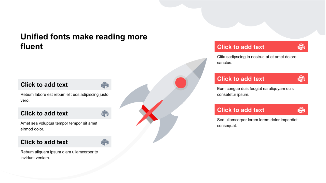 红色矩形扁平2项PPT关系