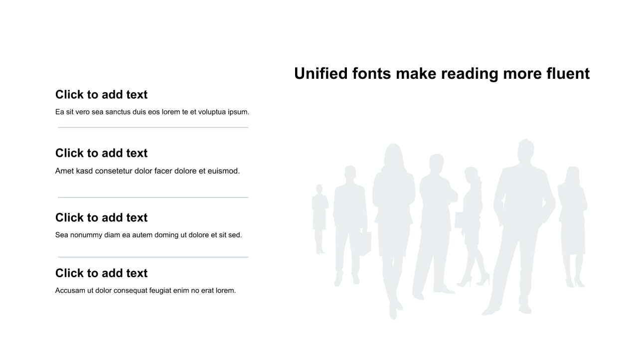 多色圆角矩形扁平4项PPT列表