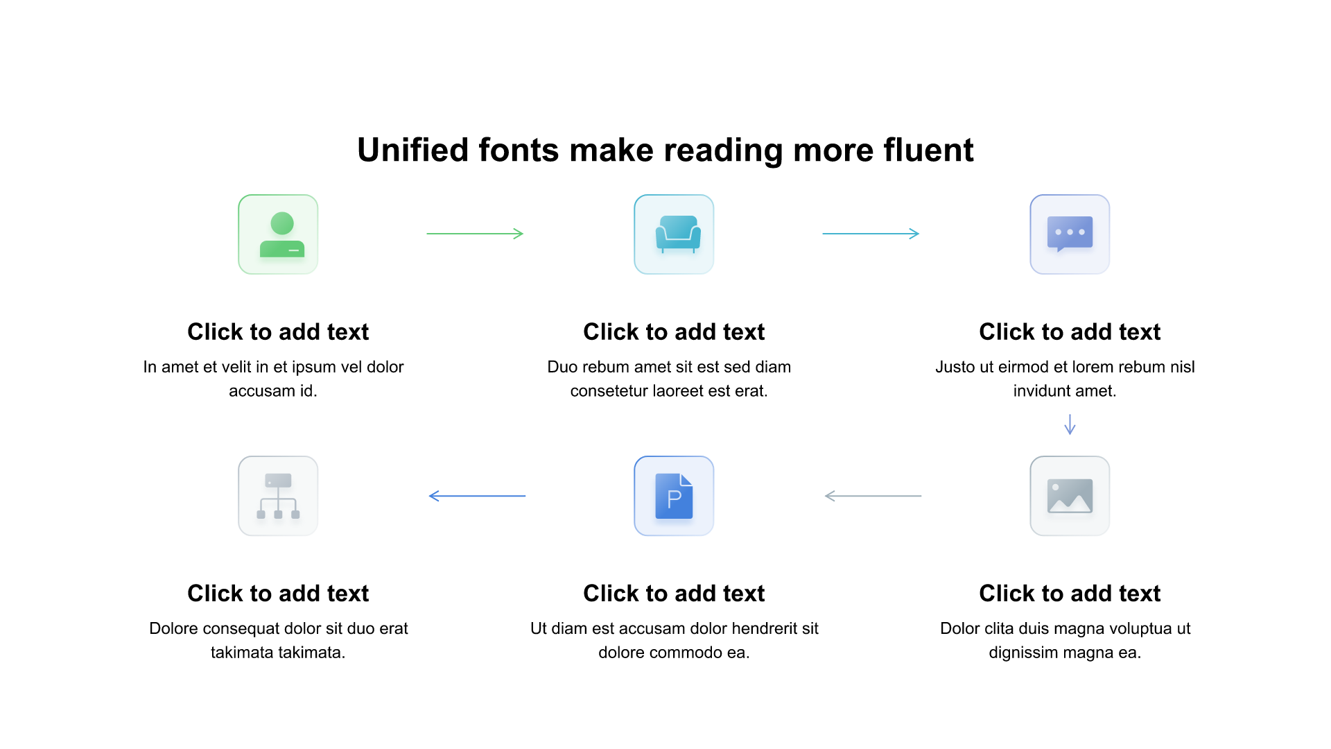 多色圆角矩形描边3项PPT流程