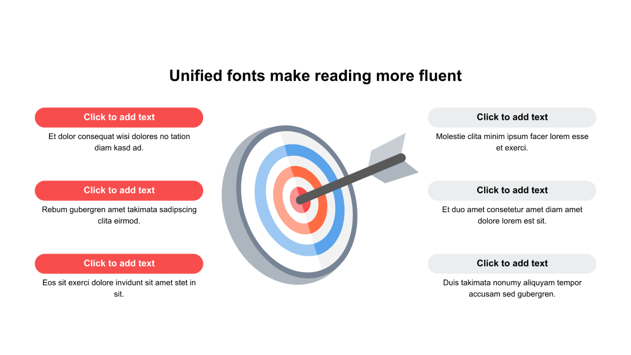 多色圆形扁平4项PPT列表