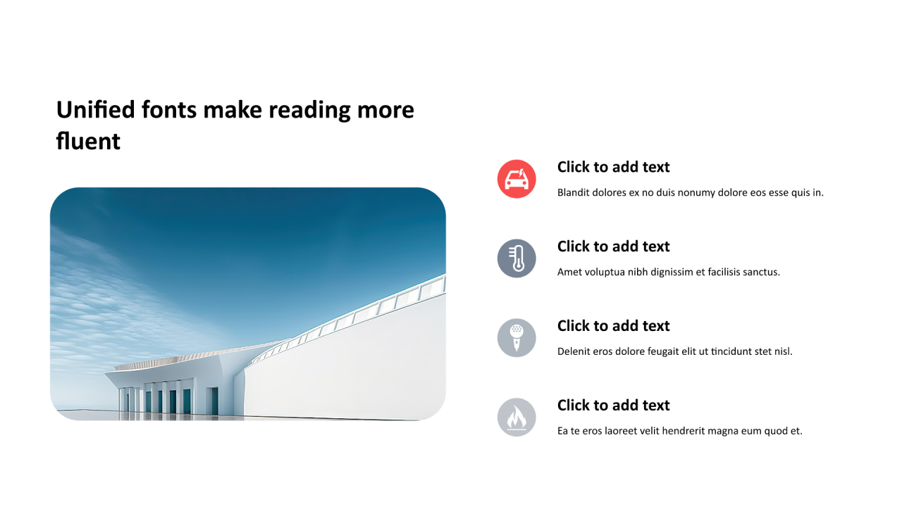 多色圆形扁平5项PPT列表