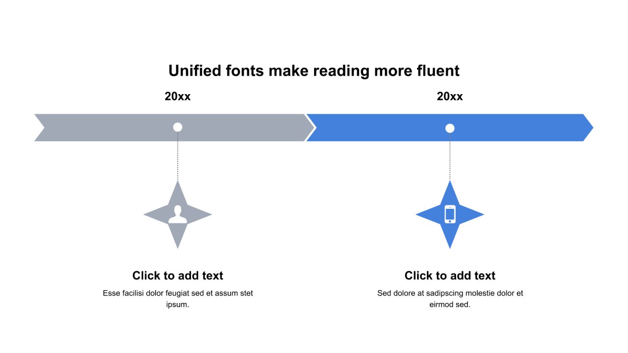 多色矩形扁平4项PPT流程