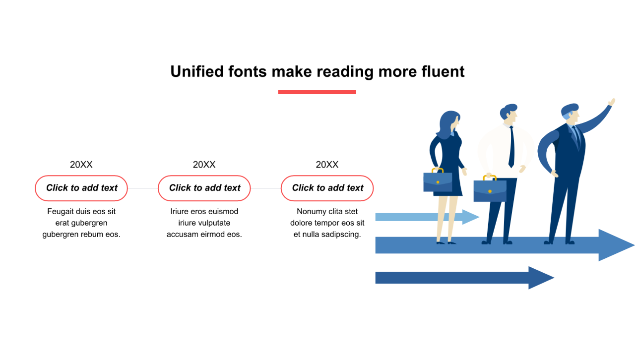 多色圆角矩形扁平3项PPT流程