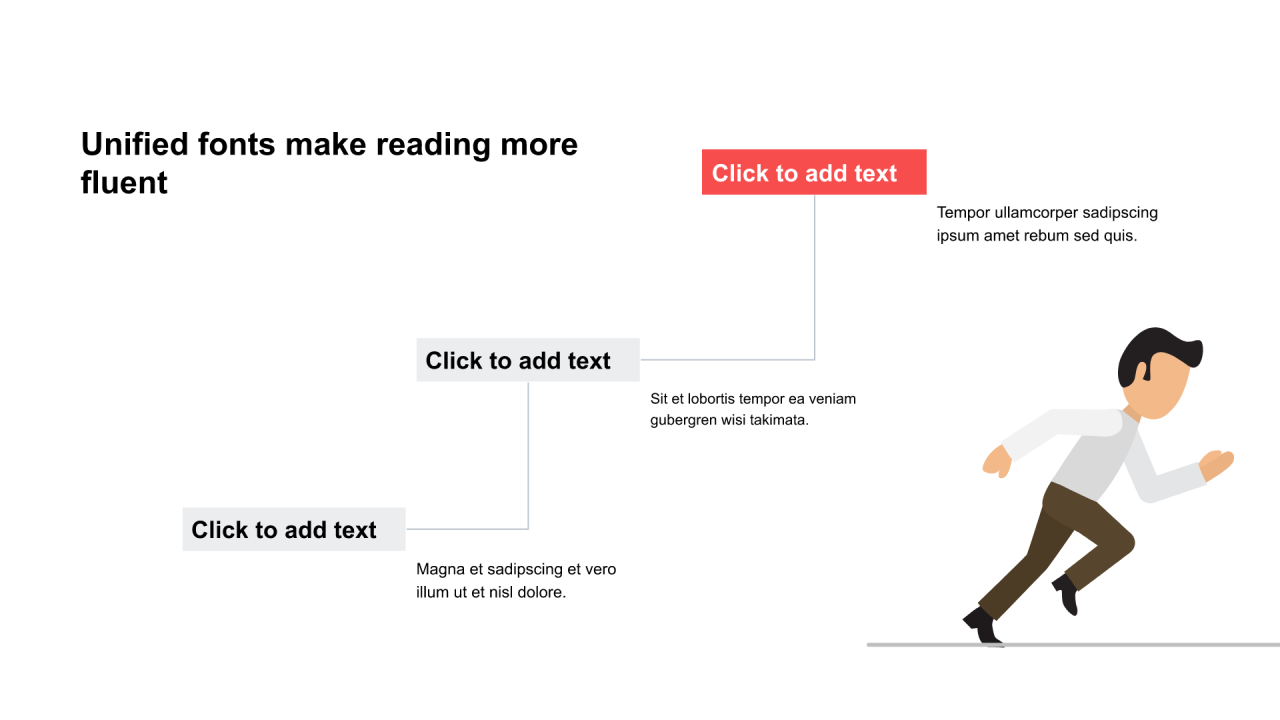 多色矩形扁平3项PPT流程