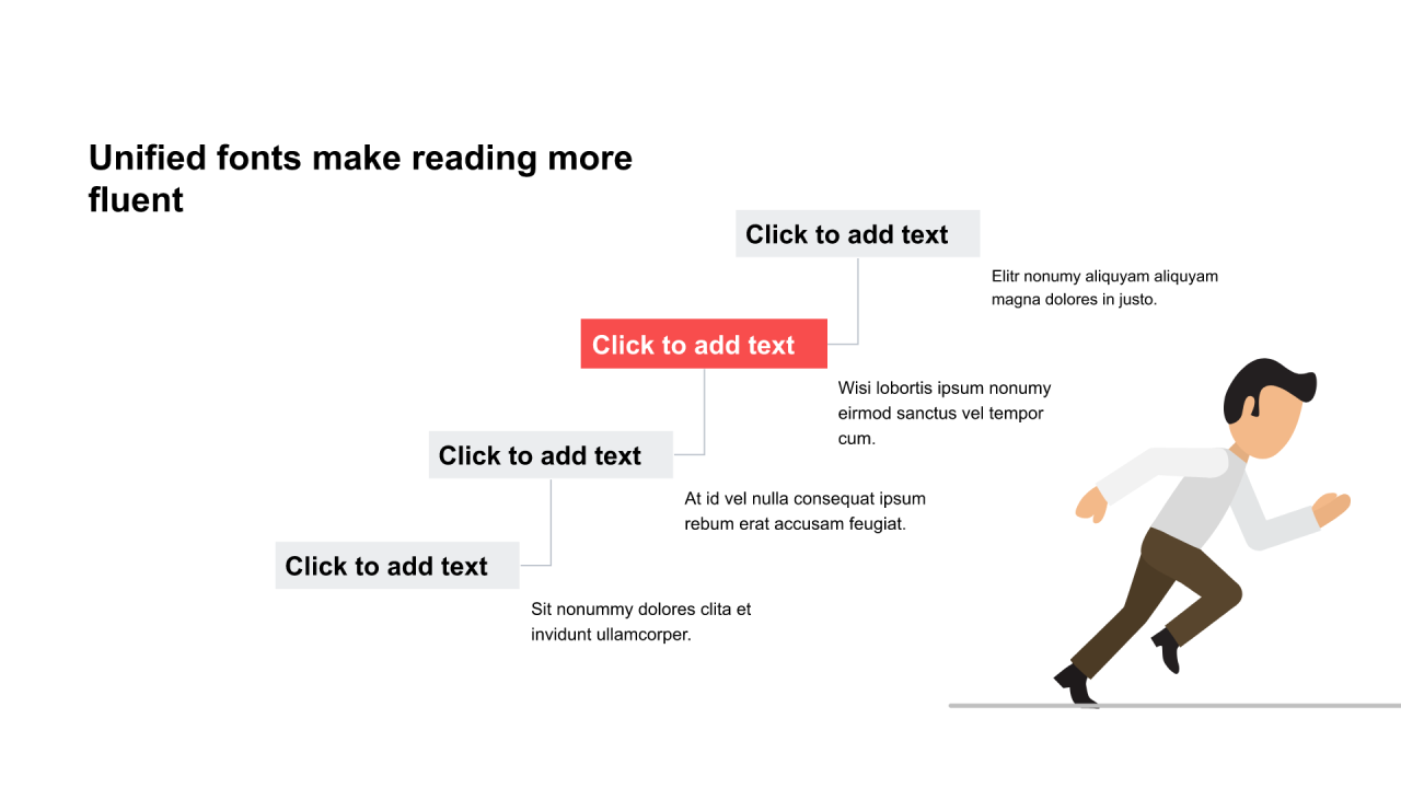 多色矩形扁平3项PPT流程