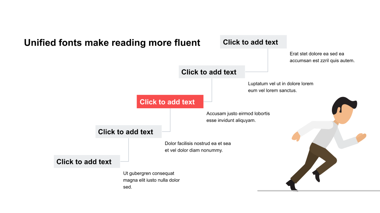 多色矩形扁平3项PPT流程