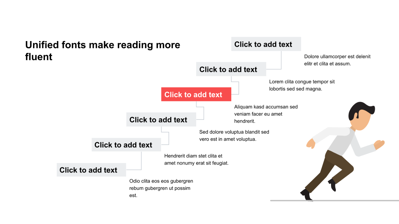 多色矩形扁平3项PPT流程