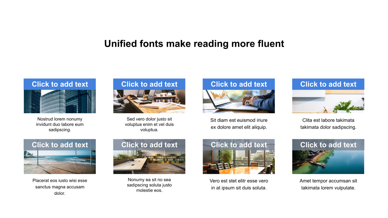 多色矩形扁平8项PPT列表