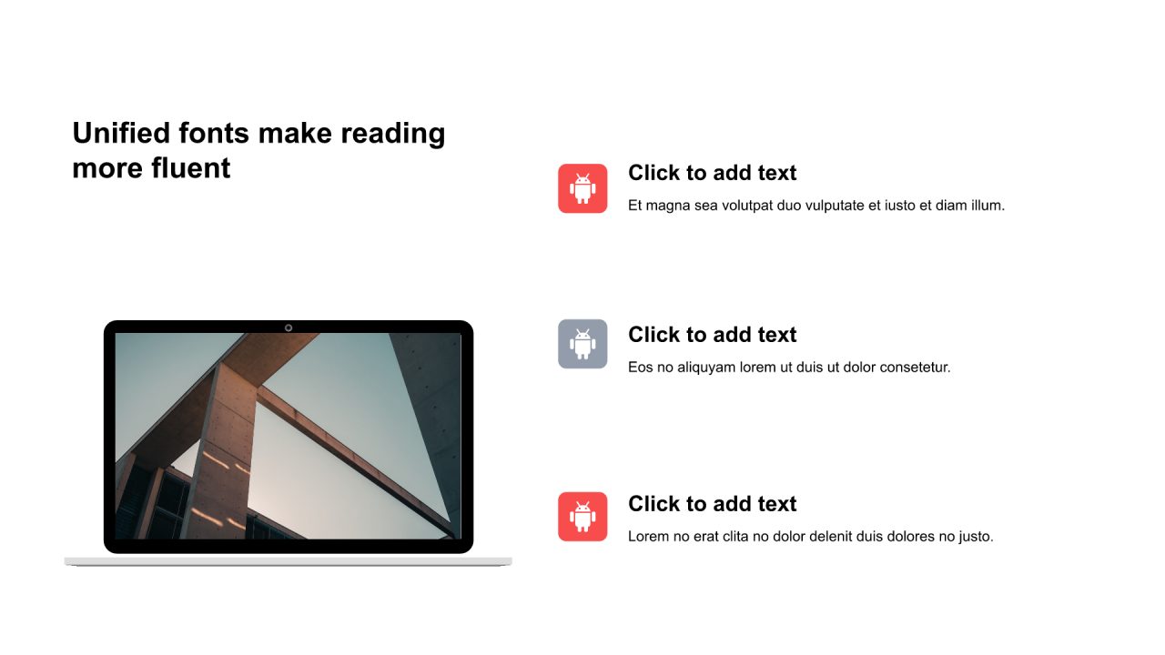 红色圆角矩形扁平4项PPT列表
