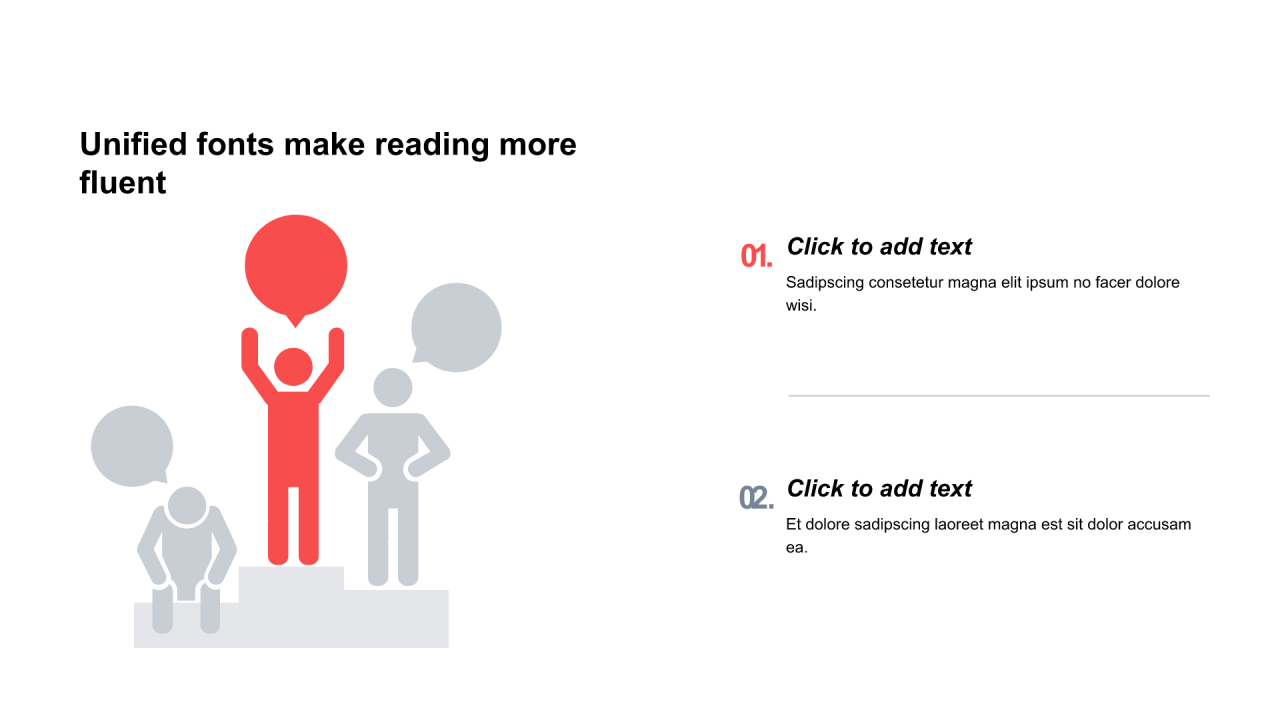 多色插画扁平6项PPT列表