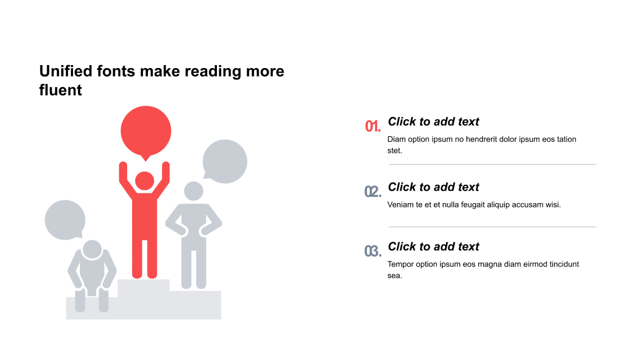 多色插画扁平6项PPT列表