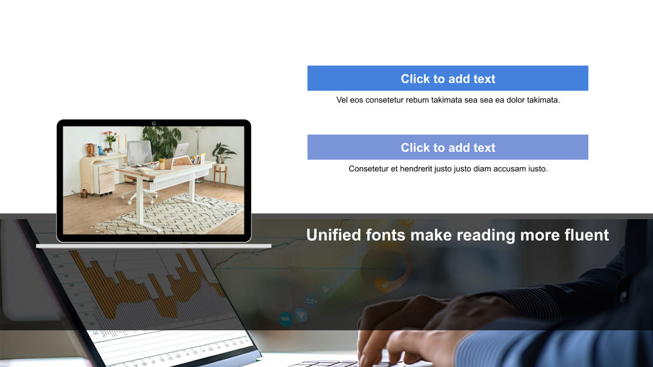 多色矩形扁平6项PPT列表