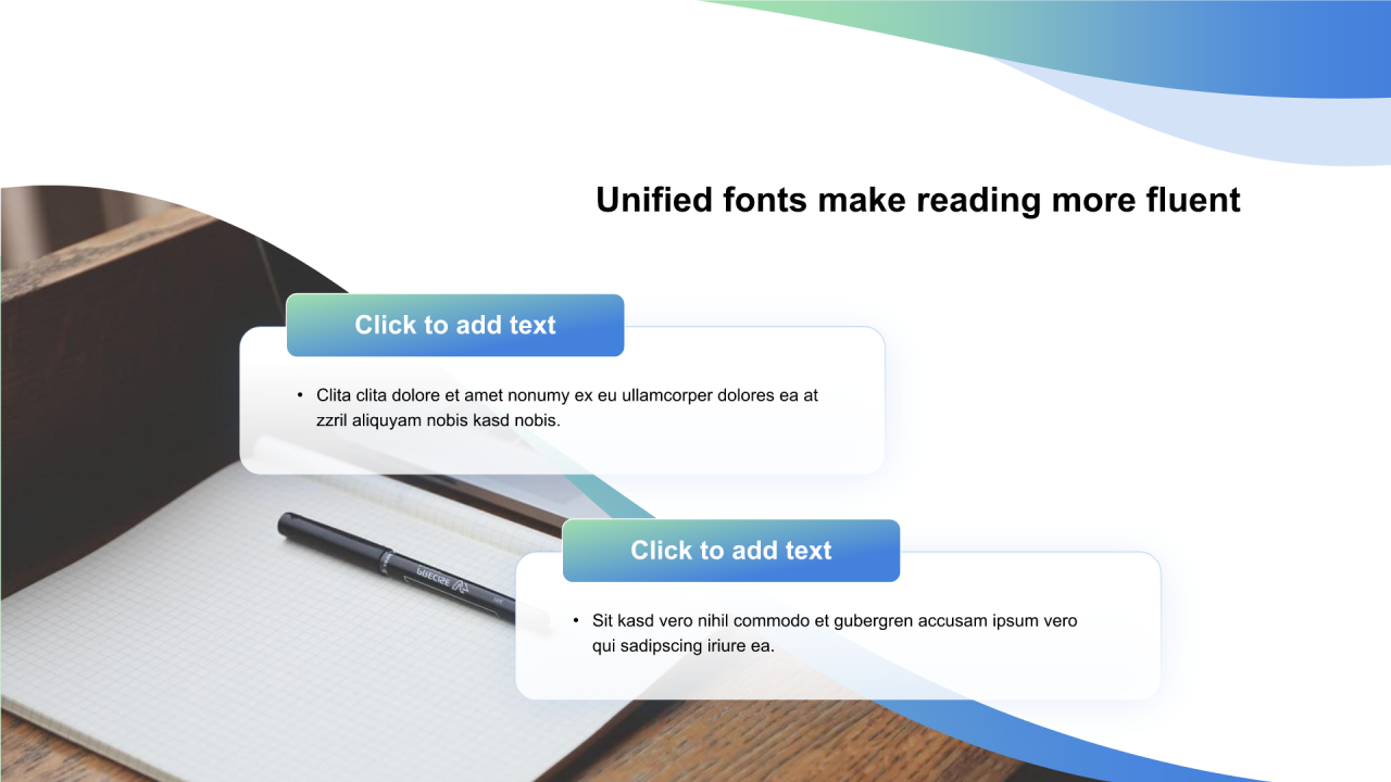 渐变含图片占位PPT列表
