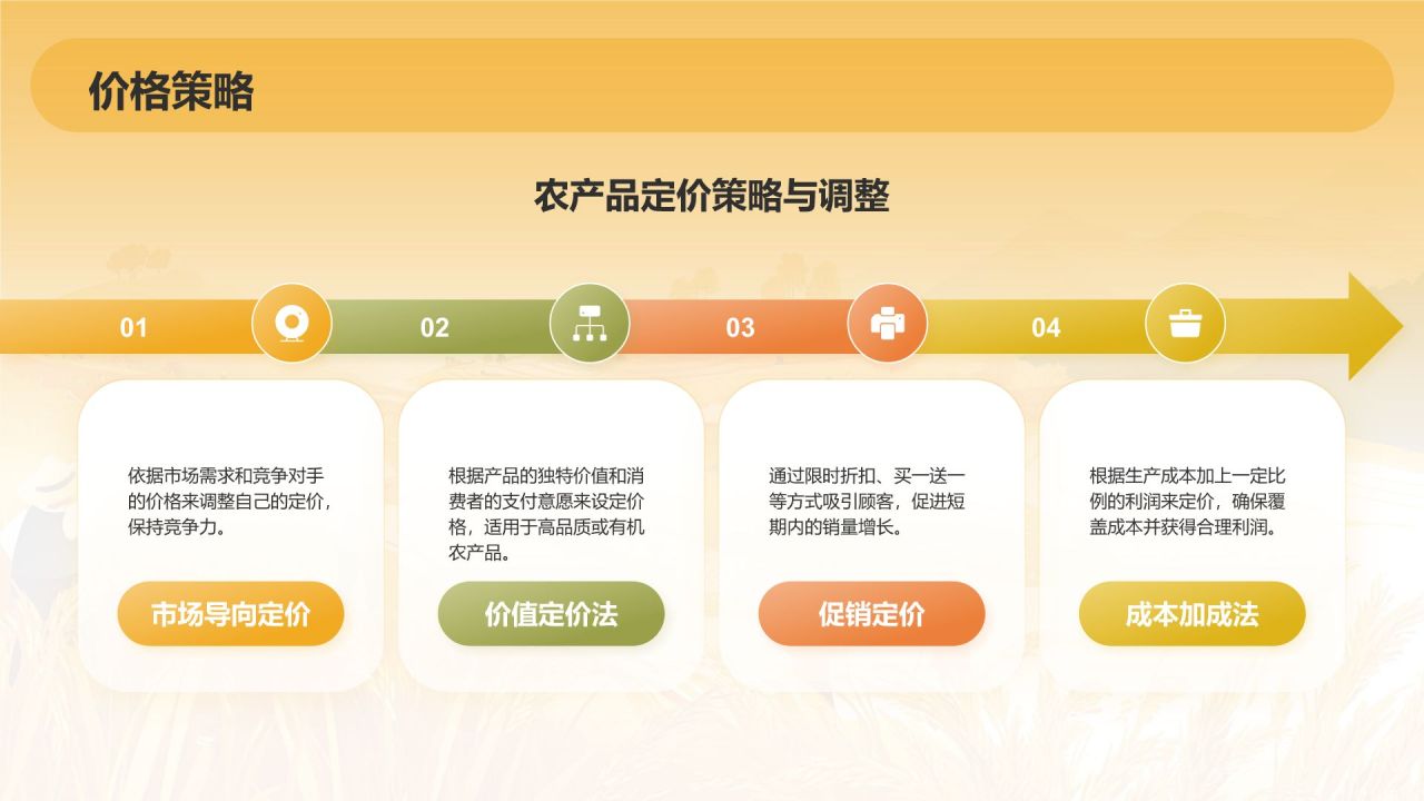 橙色手绘风发展现代农业商业计划书PPT模板